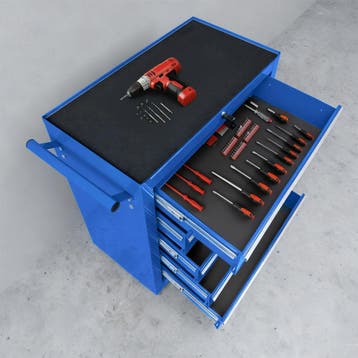 Gereedschapswagen met 5 lades - blauw, Verzenden, Nieuw
