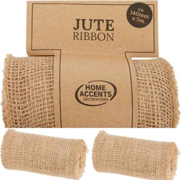 2 Rollen jute van 14 cm breed en 5 meter lang, Verzenden, Nieuw