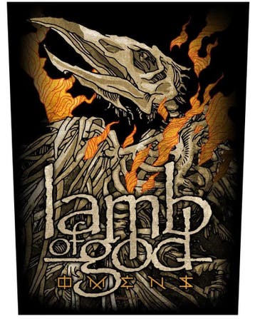 Lamb of God - Omens - Backpatch officiële merchandise, Ophalen of Verzenden, Nieuw, Kleding