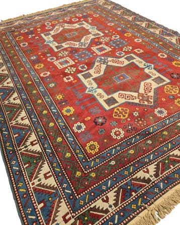 Perzisch tapijt Kazach 280x200 wollen vloerkleed Azerbijan, Perzisch tapijt wollen vloerkleed handgeknoopt kazach , Ophalen of Verzenden