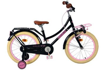 Volare Excellent Kinderfiets - Meisjes - 18 inch - Zwart - 9, Fietsen en Brommers, Fietsen | Kinderfietsjes, Overige merken, Zijwieltjes