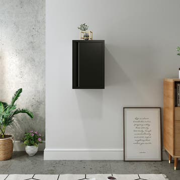 Metalen wandkast Burlöv 50x33x35 cm zwart [en.casa], Verzenden, Nieuw