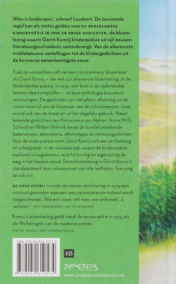 De Nederlandse kinderpoëzie in 1000 en enige gedichten, Verzenden, Gelezen, Gerrit Komrij