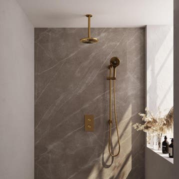 Brauer Gold Carving Thermostatische Regendoucheset Inbouw -, Ophalen of Verzenden, Nieuw