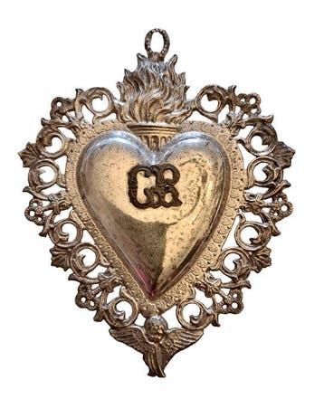 Antiek Votiefgeschenk - .925 zilver - 1950-1960 - Door, Antiek en Kunst