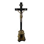 Barok Crucifix - Hout - 1750-1800 - Kruisifix memento mori -, Antiek en Kunst