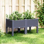 vidaXL Plantenbak met poten 80x40x42 cm polypropeen, Tuin en Terras, Verzenden, Nieuw, Kunststof