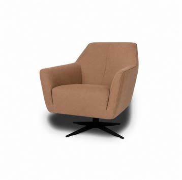 Fauteuil Floris - fauteuils - Bruin, Nieuw, Bruin, Leer