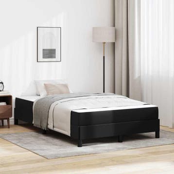 vidaXL Bedframe met matras Zwart 120 x 190 cm Stof, Verzenden, Nieuw, Zwart, Stof