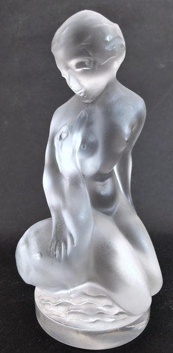 Decoratief ornament - Lalique - Leda en de zwaan - Griekse, Antiek en Kunst, Antiek | Glas en Kristal