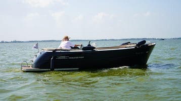 Primeur 620 Tender occasion met Suzuki 30pk & Topdek, Afdekzeil, Tender, Zo goed als nieuw, Buitenboordmotor