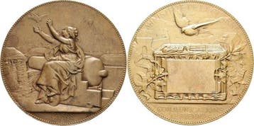 Brons medaille 1871 Frankreich Dritte Republik 1870-1940, Verzenden