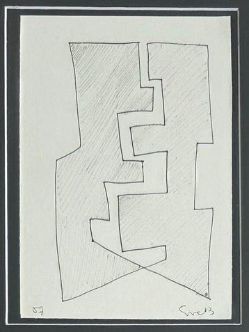Siep Van Den Berg (1913-1998) - abstracte compsitie, Antiek en Kunst