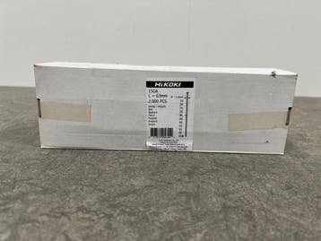 Veiling - 5x HiKOKI afwerkspijkers schuin 15GA 63mm 2000-pac, Nieuw