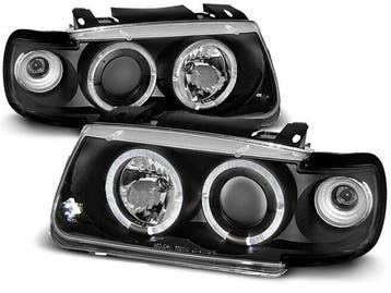 Koplampen VW Polo 6N Angel Eyes Zwart, Ophalen of Verzenden, Nieuw