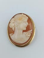 Zonder minimumprijs - Broche - 14 karaat Geel goud, Vintage, Sieraden, Tassen en Uiterlijk, Antieke sieraden