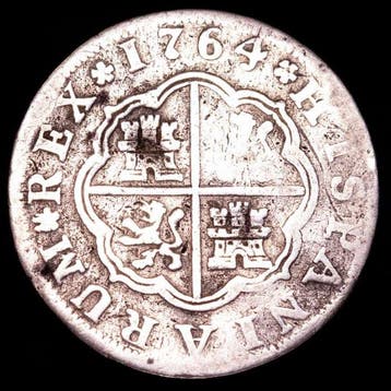 Spanje. Carlos III. Real Ceca de Madrid, 1764. Ensayador
