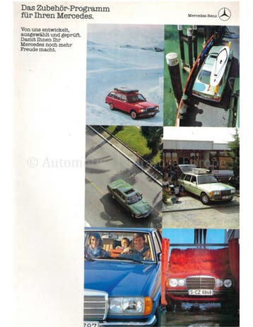 1982 MERCEDES BENZ ACCESSOIRES BROCHURE DUITS, Nieuw, Author