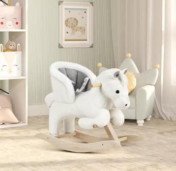 Pluche Schommelpaard – Kinder Schommelstoel met Veiligheidsr, Kinderen en Baby's, Kinderstoelen, Verzenden, Nieuw