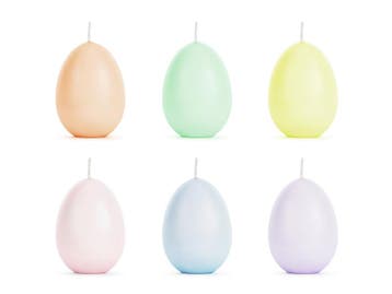 Ei Kaarsen Pastelkleuren (6st), Ophalen of Verzenden, Nieuw