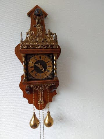 Zaandam/Zaanse klok - Antiek Brons, Hout, Messing, Glas -, Antiek en Kunst, Antiek | Klokken