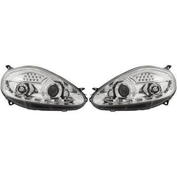Koplampen Fiat Grande Punto 05-10 Chroom LED, Ophalen of Verzenden, Nieuw