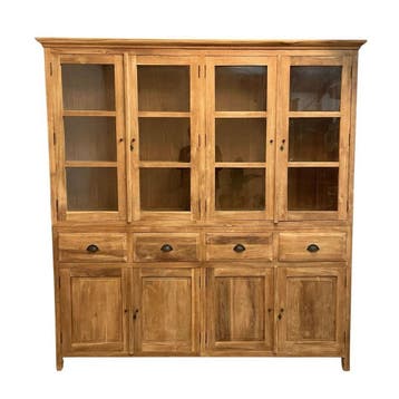 Teak kast Oldenzaal -  200 cmBuffetkasten, Huis en Inrichting, Kasten | Buffetkasten, Ophalen of Verzenden, Nieuw