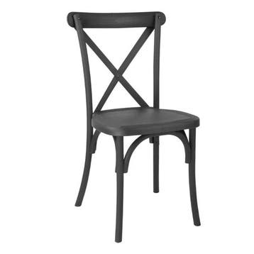 Stoelen | MANHATTAN | Hars | Zwart | In-/Outdoor |, Verzenden, Nieuw in verpakking