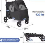 Grote Honden Kinderwagen Opvouwbare Huisdierenwagen tot 55k5, Dieren en Toebehoren, Honden-accessoires, Verzenden, Nieuw