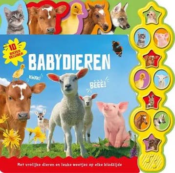 Boek: Babydieren -10 geluiden - (als nieuw), Verzenden, Zo goed als nieuw