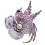 Fako Bijoux - Broche - Vogel - Phoenix Met Bloem - 60x65mm -, Verzenden, Nieuw