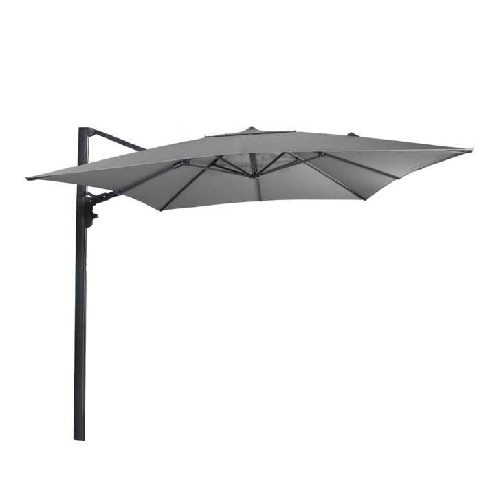 Virgo zweefparasol up 3x3mtr - grijs, Huis en Inrichting, Stoelen, Grijs, Nieuw, Ophalen of Verzenden