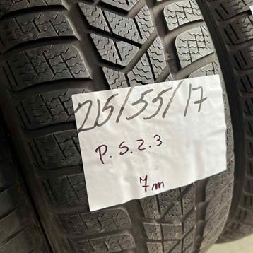 2 x Pirelli Sottozero 3 215-55-17 Winterbanden 7mm, Auto-onderdelen, Banden en Velgen, 17 inch, Band(en), Personenwagen, Gebruikt