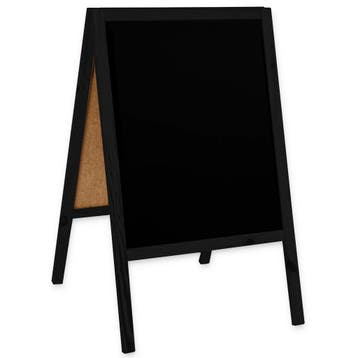 Krijtstoepbord | CLASSIC | Hout | Zwart | 600x450x950(h)mm, Verzenden, Nieuw in verpakking