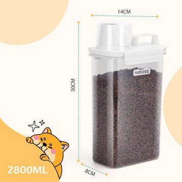 Voerton - Voedselcontainer - Voercontainer - 2,5L - Transpar, Verzenden