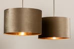 Rietveld Hanglampen - Taupe, Koper - Stof, Metaal, Verzenden, Nieuw