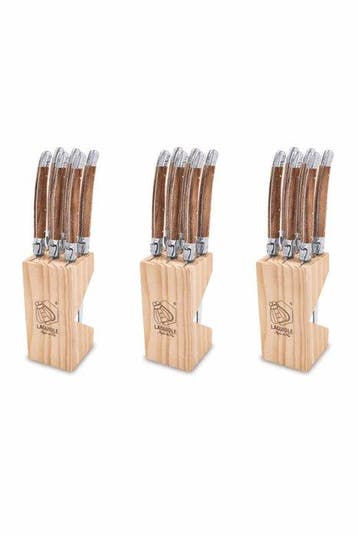 Laguiole - 18x Steak Knives - Brown - style de -