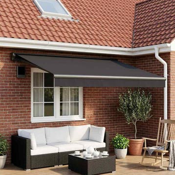 vidaXL Vervangingsdoek voor zonnescherm Antracietkleurig 350, Verzenden, Nieuw
