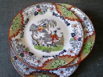 Richard Ginori, Laveno - Tafelservies (8) - Dipinti a mano -