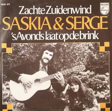 vinyl single 7 inch - Saskia &amp; Serge - Zachte Zuidenw..., Cd's en Dvd's, Vinyl Singles, Verzenden, Zo goed als nieuw, 7 inch