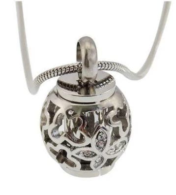 Assieraad, ashanger bol met bloemen met kern, Nieuw, Zilver, Overige materialen, Kruis of Symbool