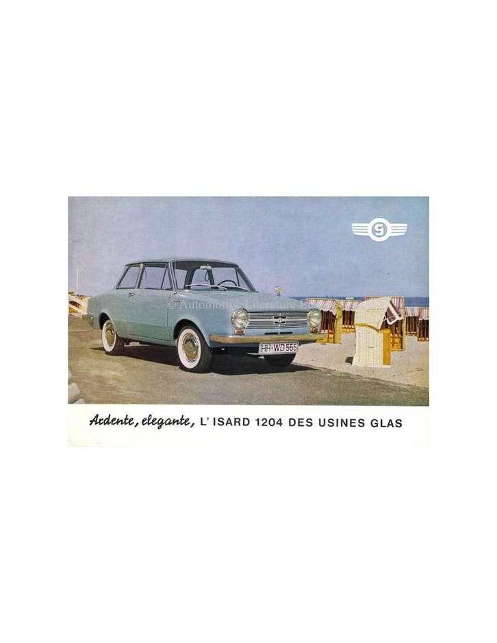 1964 GLAS ISARD 1204 BROCHURE FRANS, Boeken, Auto's | Folders en Tijdschriften