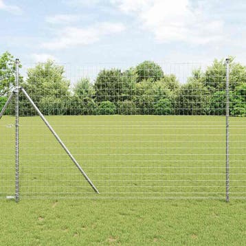 vidaXL Euro-hek met grondbevestiging 10 x 1,6 m, Verzenden, Nieuw, IJzer