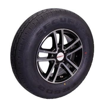 Wiel 14 inch 185R14C 5 gaats 900kg aluminium velg zwart /, Ophalen of Verzenden, Nieuw