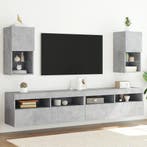 vidaXL Tv-meubelen 2 st met LED-verlichting 30,5x30x60 cm, Minder dan 50 cm, Verzenden, Nieuw, Minder dan 100 cm