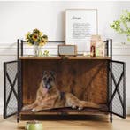 Zware Hondenkooi – Met Wielen, Dubbele Deur en Bijzettafel, Dieren en Toebehoren, Verzenden, Nieuw