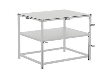 Industrieel bijzettafel DURA STEEL 50cm zwart metaal met, Huis en Inrichting, Tafels | Sidetables, Ophalen of Verzenden, Nieuw