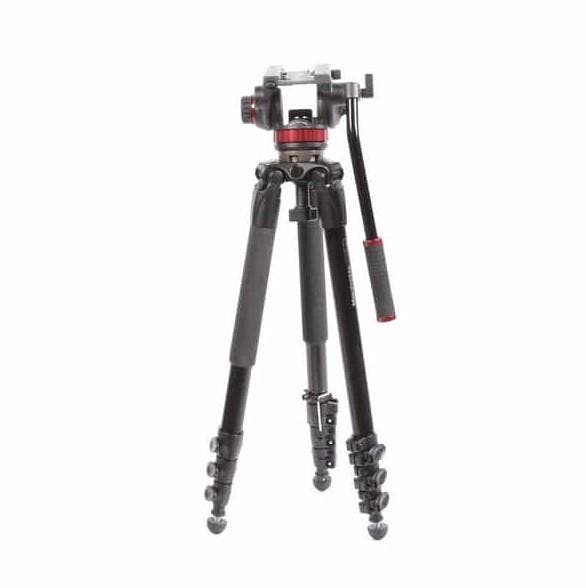 Manfrotto MVT535AQ Aluminium Video Statief Kit, Audio, Tv en Foto, Fotografie | Fotostudio en Toebehoren, Zo goed als nieuw, Manfrotto