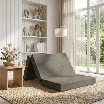vidaXL Vouwbare Bankbed 90 x 67 x 45 cm Lichtgrijs, Huis en Inrichting, Slaapkamer | Matrassen en Bedbodems, Verzenden, Nieuw