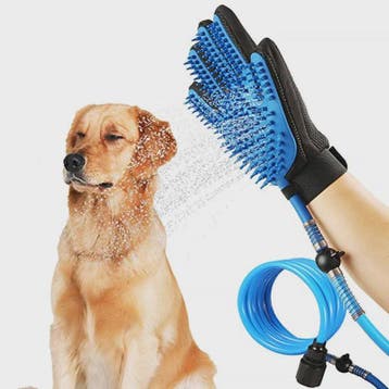 Honden Douchehandschoen met Masserende Borstels en Waterstra, Dieren en Toebehoren, Verzenden, Nieuw